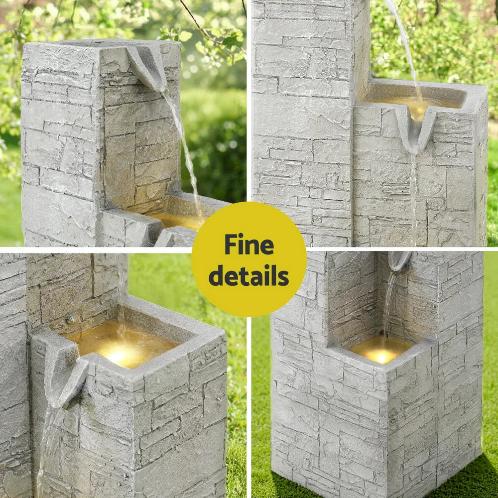 Gardeon Solar Fountain Water Feature Outdoor Indoor 4-Tier