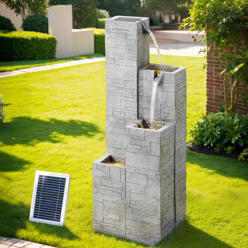Gardeon Solar Fountain Water Feature Outdoor Indoor 4-Tier