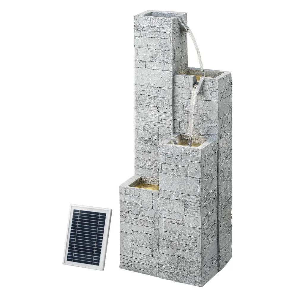 Gardeon Solar Fountain Water Feature Outdoor Indoor 4-Tier