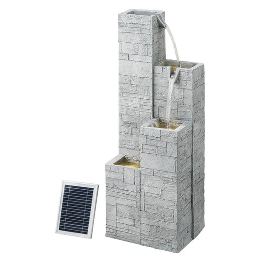 Gardeon Solar Fountain Water Feature Outdoor Indoor 4-Tier