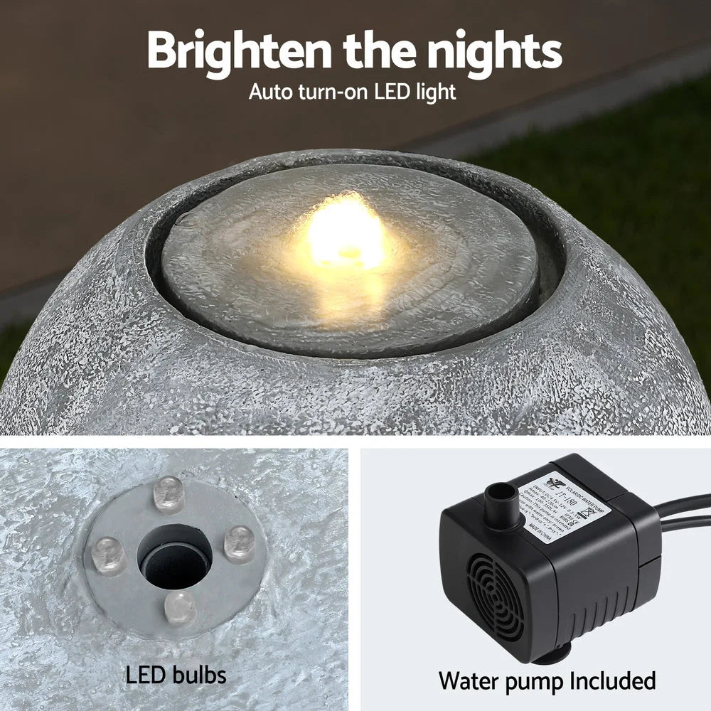 Gardeon Solar Fountain Water Feature Outdoor Fountain LED