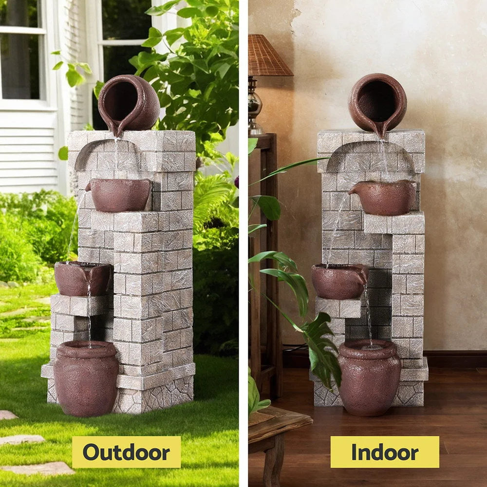 Gardeon Solar Fountain Water Feature Pot Outdoor Indoor