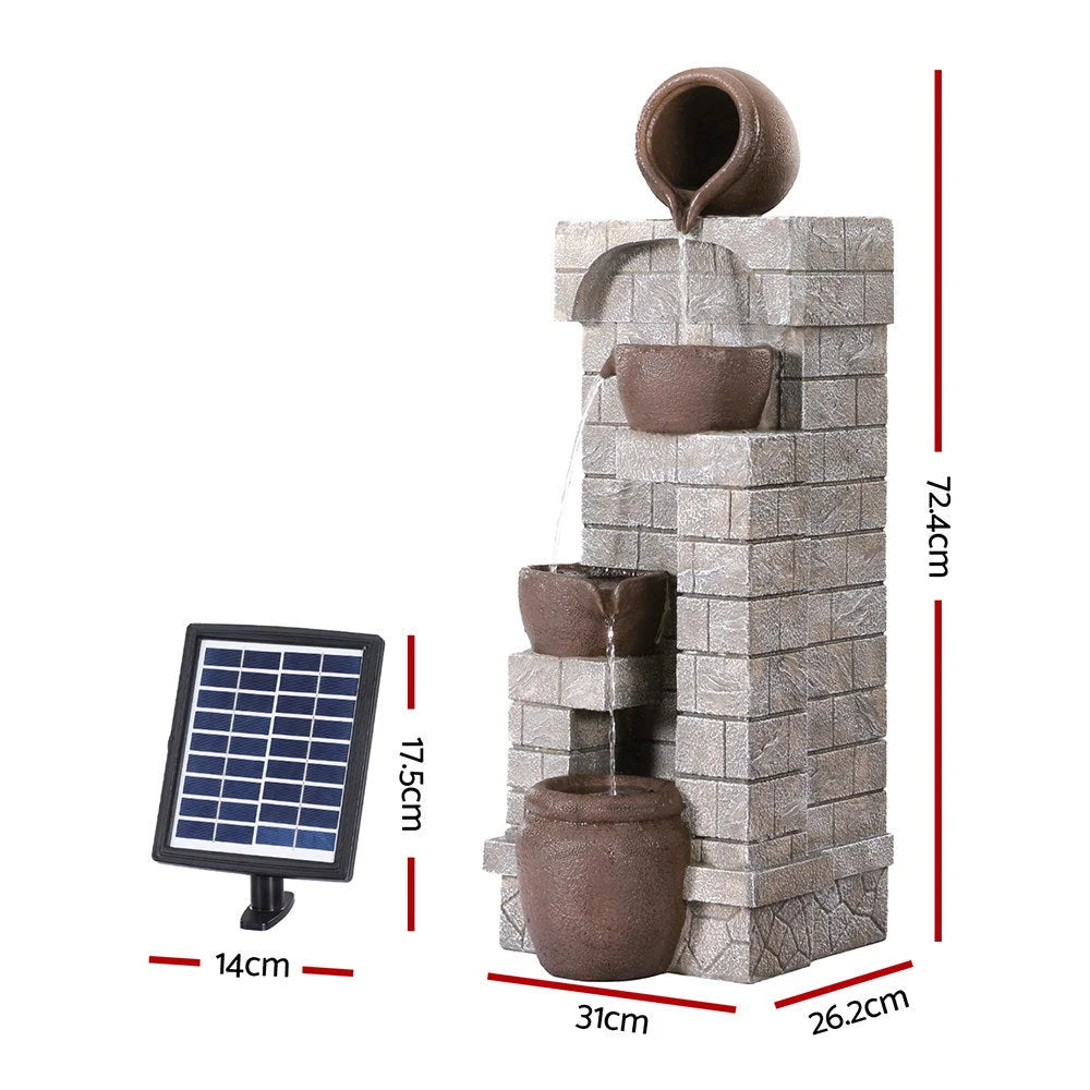 Gardeon Solar Fountain Water Feature Pot Outdoor Indoor