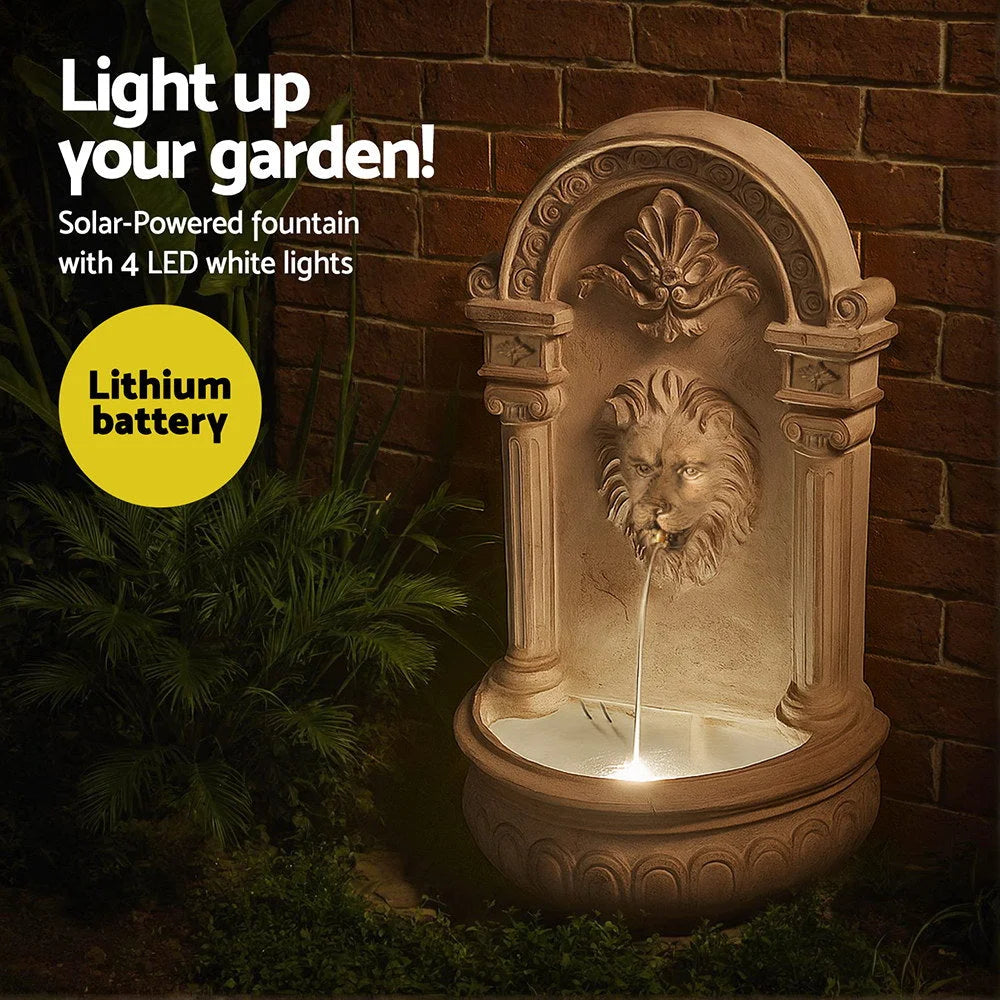 Gardeon Solar Fountain Water Feature Wall Mount Garden