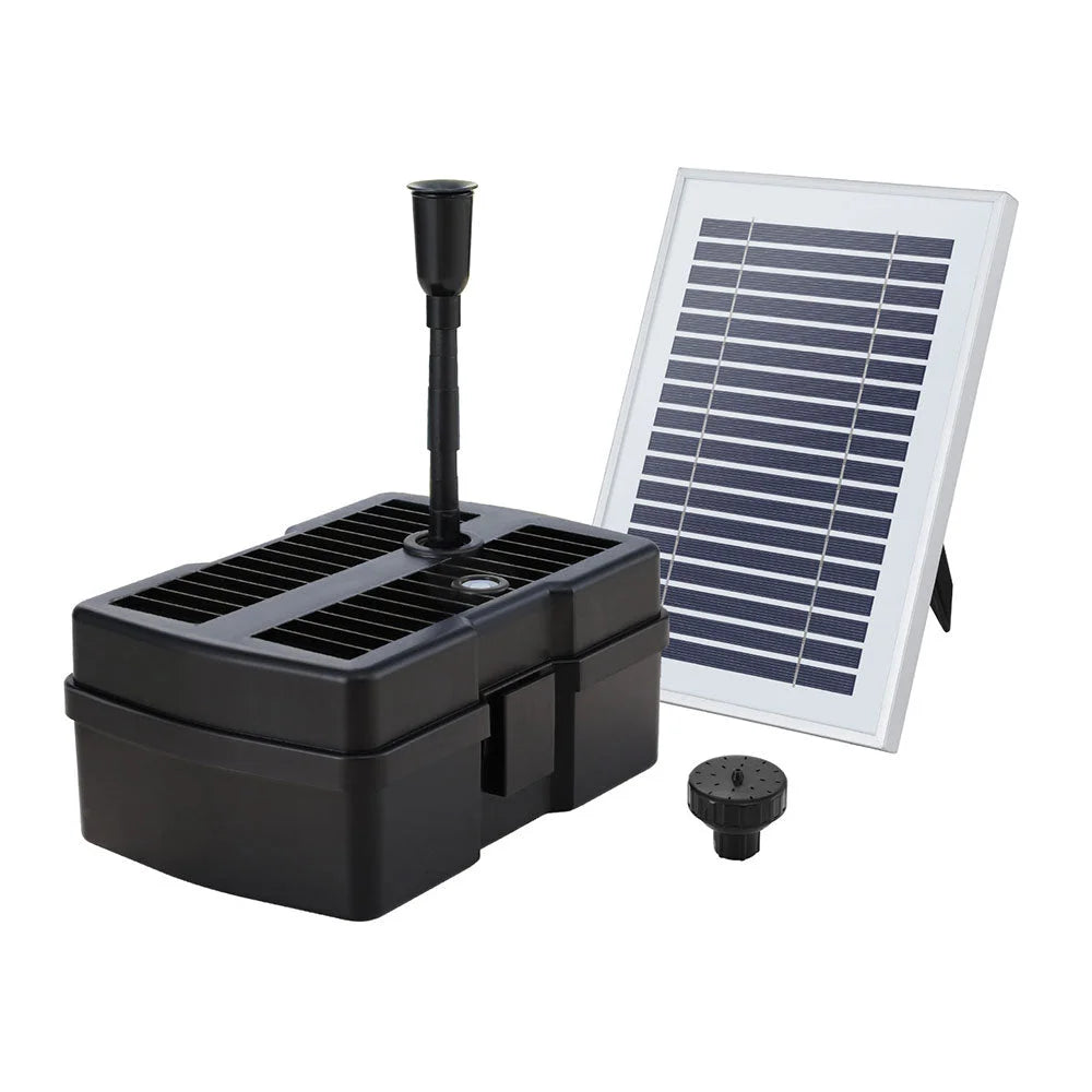 Solar Submersible Water Pond Fountain with Pump Filter Box 4 6ft