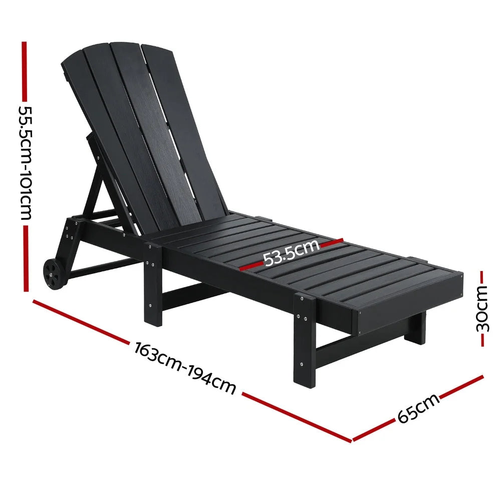 Gardeon Sun Lounge Beach Chair HDPE Adirondack Lounger