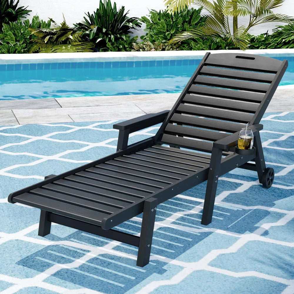 Gardeon Sun Lounge Lounger Beach Chair HDPE Patio Outdoor