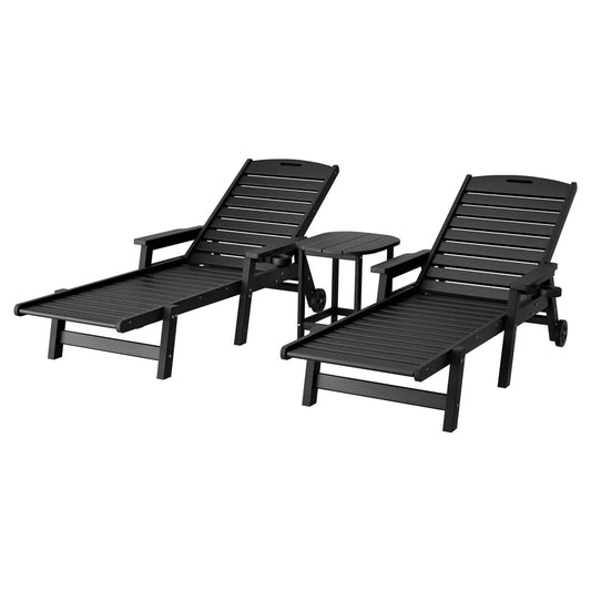 Gardeon Sun Lounge Lounger Beach Chair HDPE Patio Outdoor