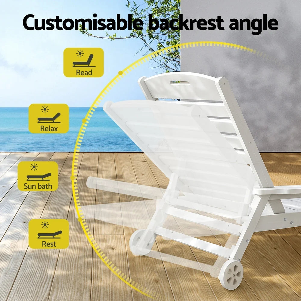 Gardeon Sun Lounge Lounger Beach Chair HDPE Patio Outdoor