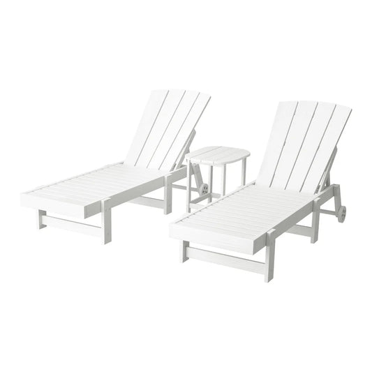 Gardeon Sun Lounge Lounger Table and Chairs Beach Chair