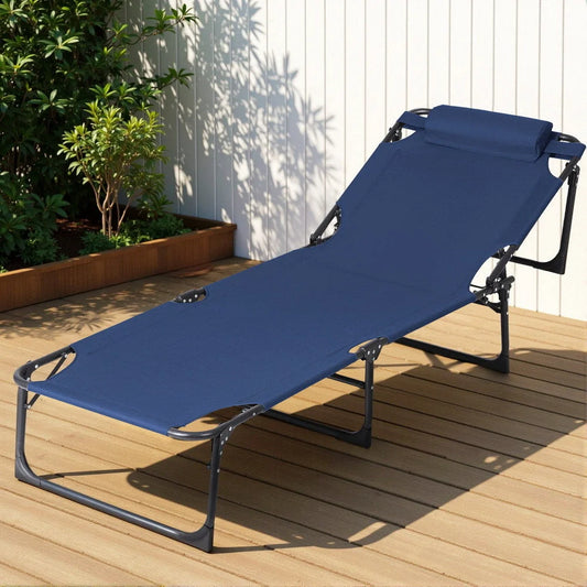 Gardeon Sun Lounger Folding Lounge Beach Chair Patio