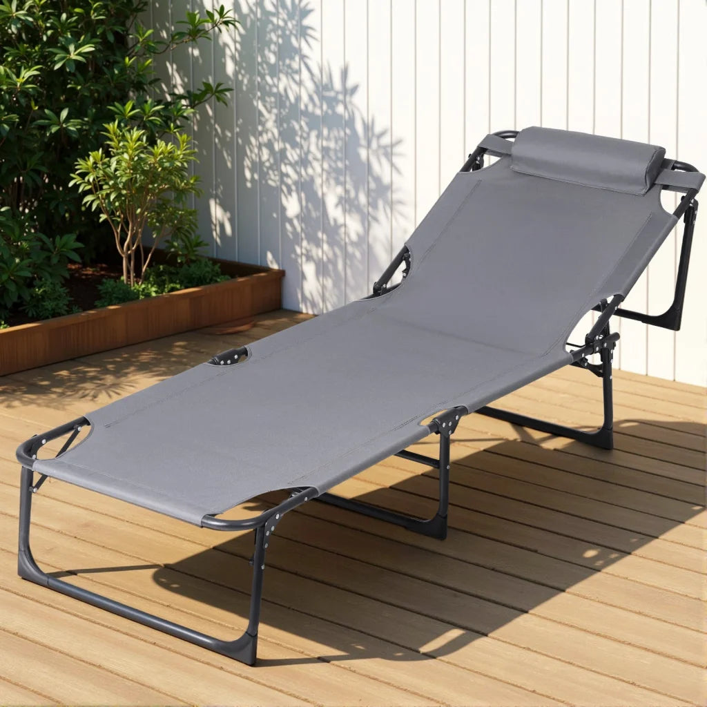 Gardeon Sun Lounger Folding Lounge Beach Chair Patio