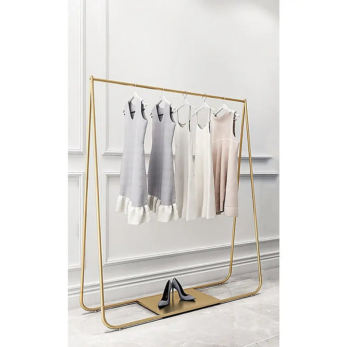 Garment Display Rack Gold Clothing Retail Shop Commercial