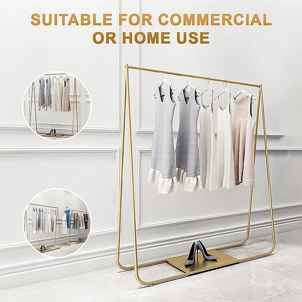 Garment Display Rack Gold Clothing Retail Shop Commercial