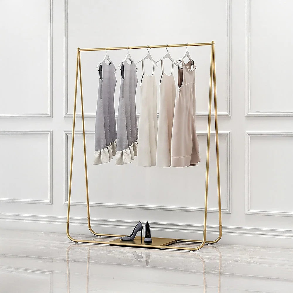Garment Display Rack Gold Clothing Retail Shop Commercial