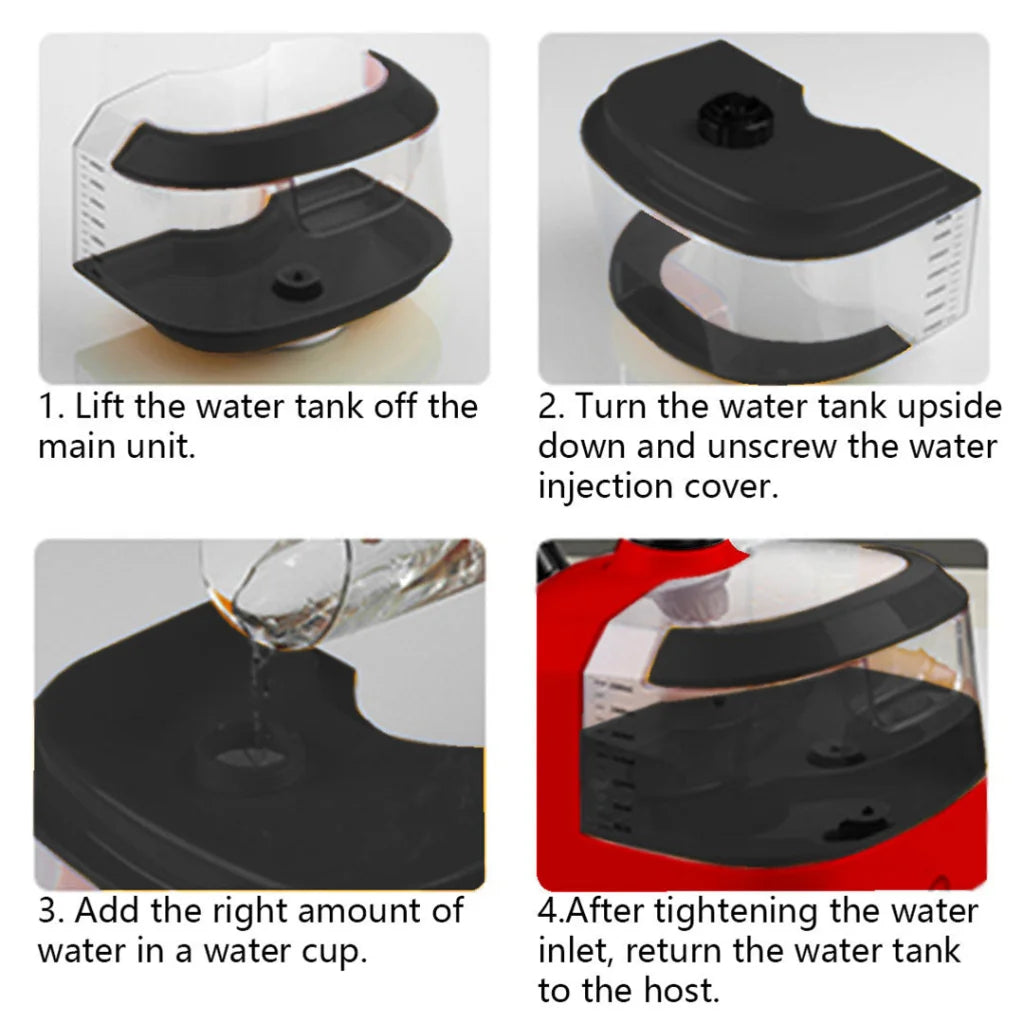 Garment Steamer Set Premium 2X Portable Cleaner Steam Iron with 80MINS Continuous Steam - Red