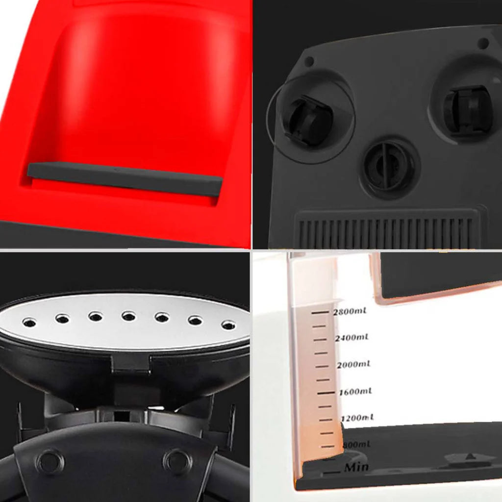 Garment Steamer Set Premium 2X Portable Cleaner Steam Iron with 80MINS Continuous Steam - Red