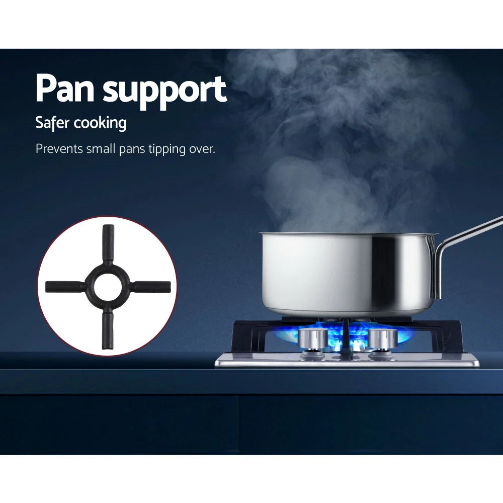 Gas Cooktop 30cm Gas Stove Cooker 2 Burner Cooktop Knobs NG