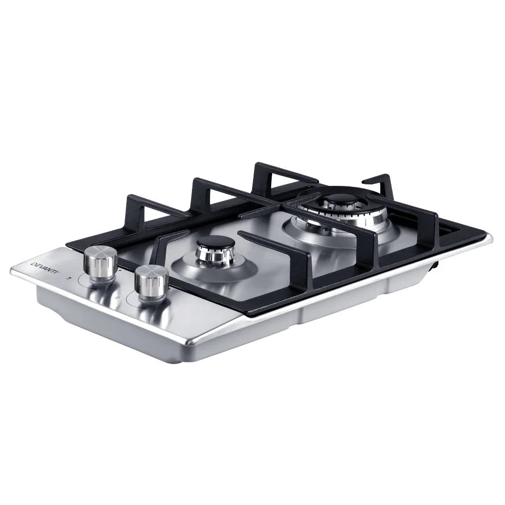 Gas Cooktop 30cm Gas Stove Cooker 2 Burner Cooktop Knobs NG