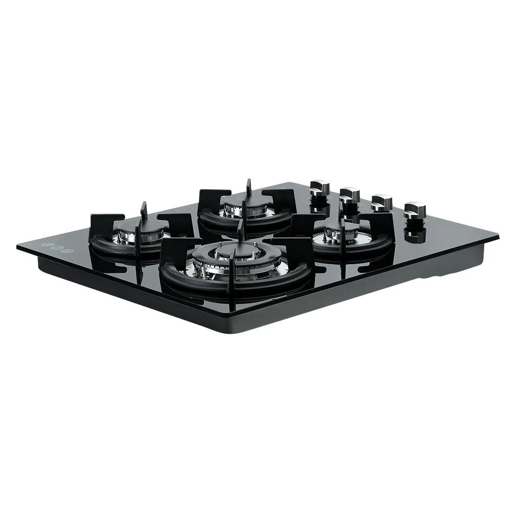 Gas Cooktop 60cm 4 Burner Glass Cook Top Cooker Stove Hob
