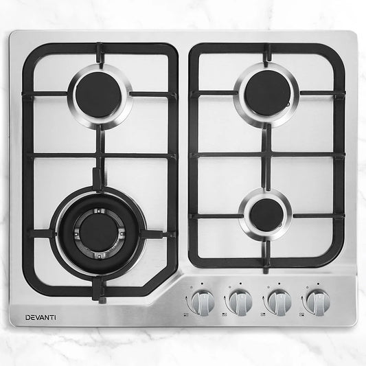 Gas Cooktop 60cm Gas Stove Cooker 4 Burner Cook Top Konbs
