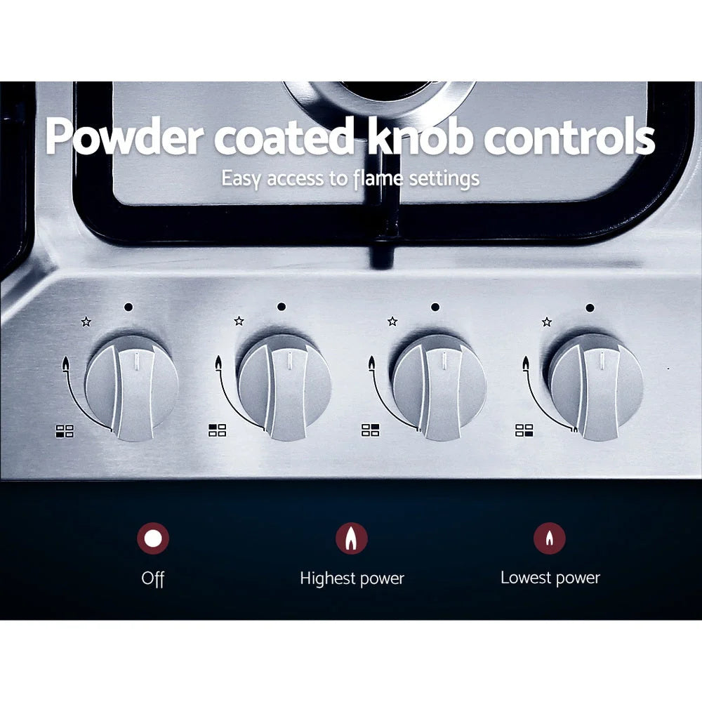 Gas Cooktop 60cm Gas Stove Cooker 4 Burner Cook Top Konbs