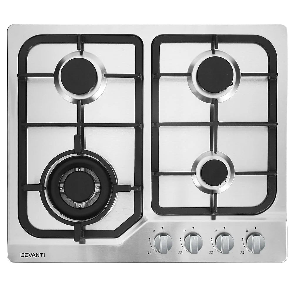 Gas Cooktop 60cm Gas Stove Cooker 4 Burner Cook Top Konbs