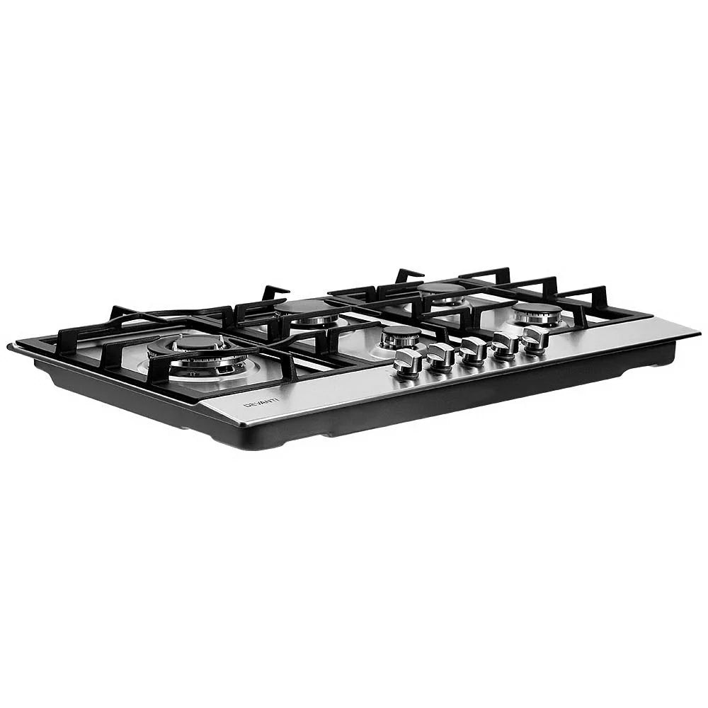 Gas Cooktop 90cm Kitchen Stove Cooker 5 Burner Stainless