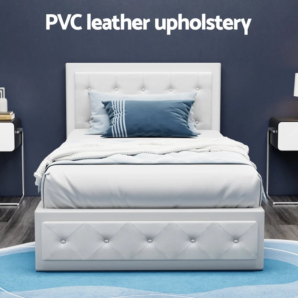 Gas Lift Bed Frame TIYO King Single Size Base with Storage