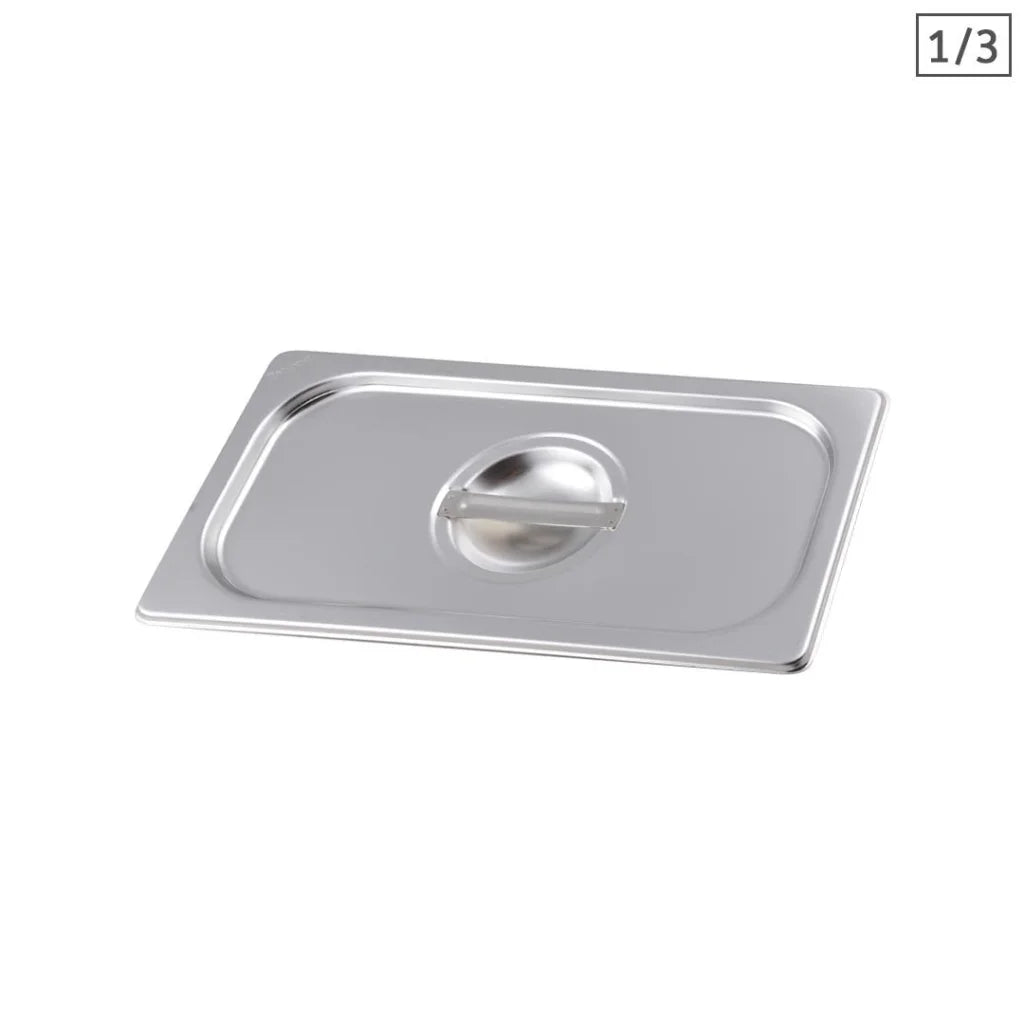 Gastronorm GN Pan Lid Premium Full Size 1/3 Stainless Steel Tray Top Cover