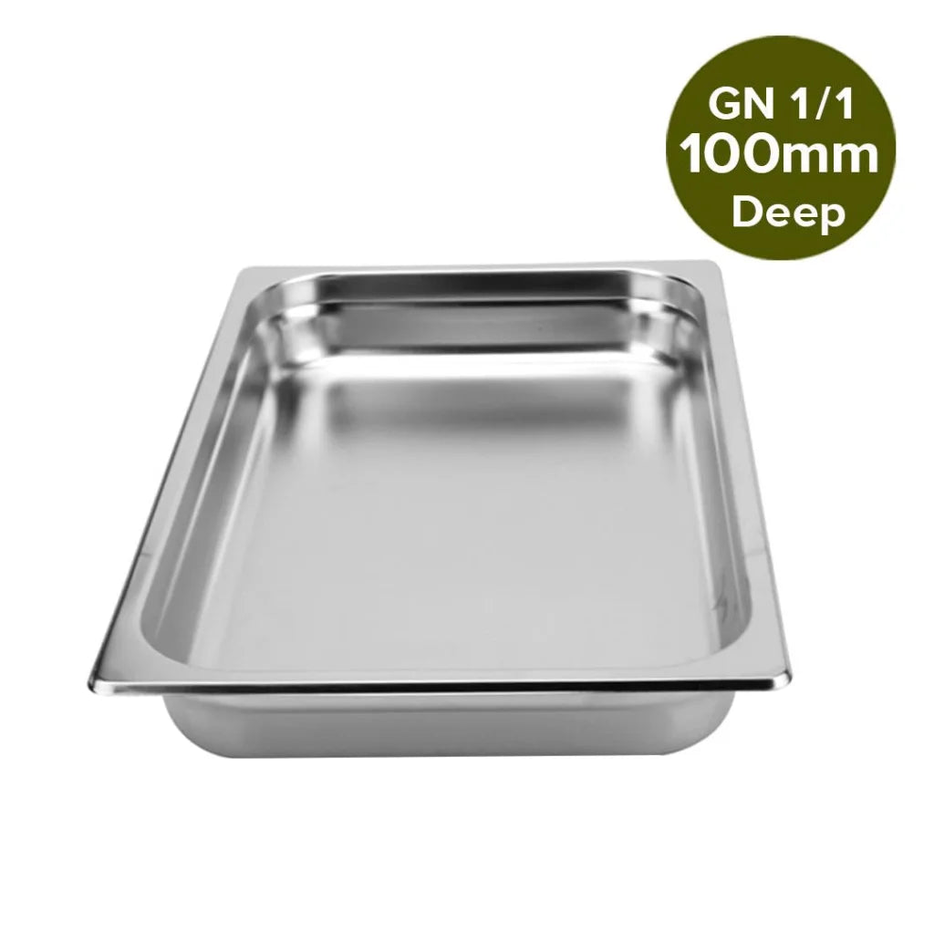 Gastronorm GN Pan Premium Full Size 1/1 GN 10cm Deep Stainless Steel Tray