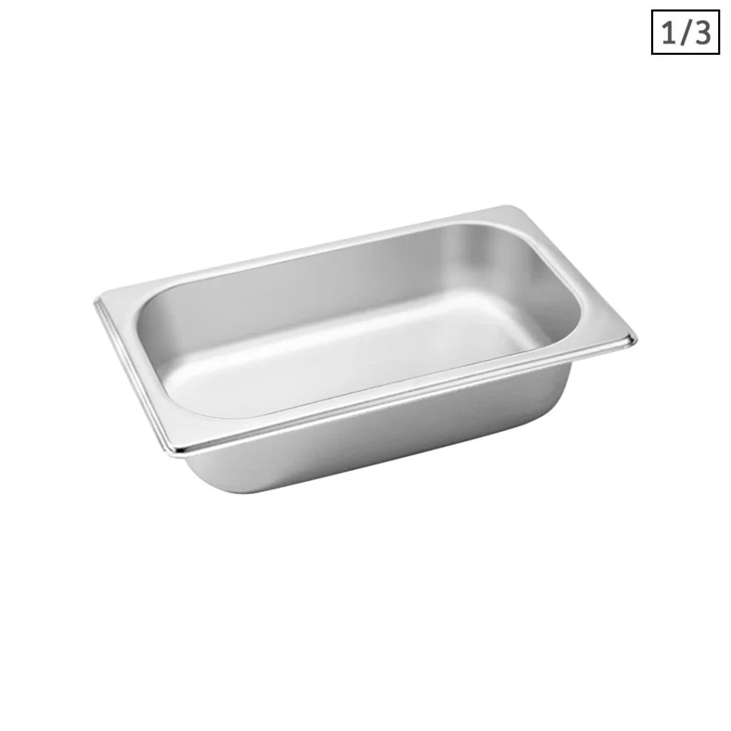 Gastronorm GN Pan Premium Full Size 1/3 GN 6.5cm Deep Stainless Steel Tray
