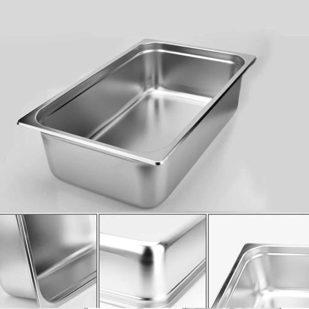 Gastronorm GN Pan Premium Set of 2 Full Size 1/1 GN 15cm Deep Stainless Steel Tray