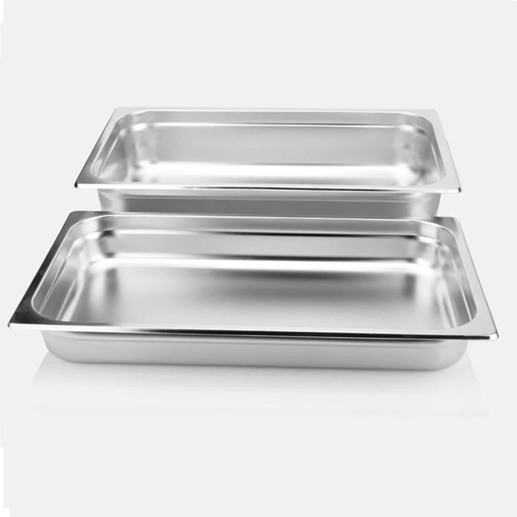 Gastronorm GN Pan Premium Set of 2 Full Size 1/1 GN 15cm Deep Stainless Steel Tray