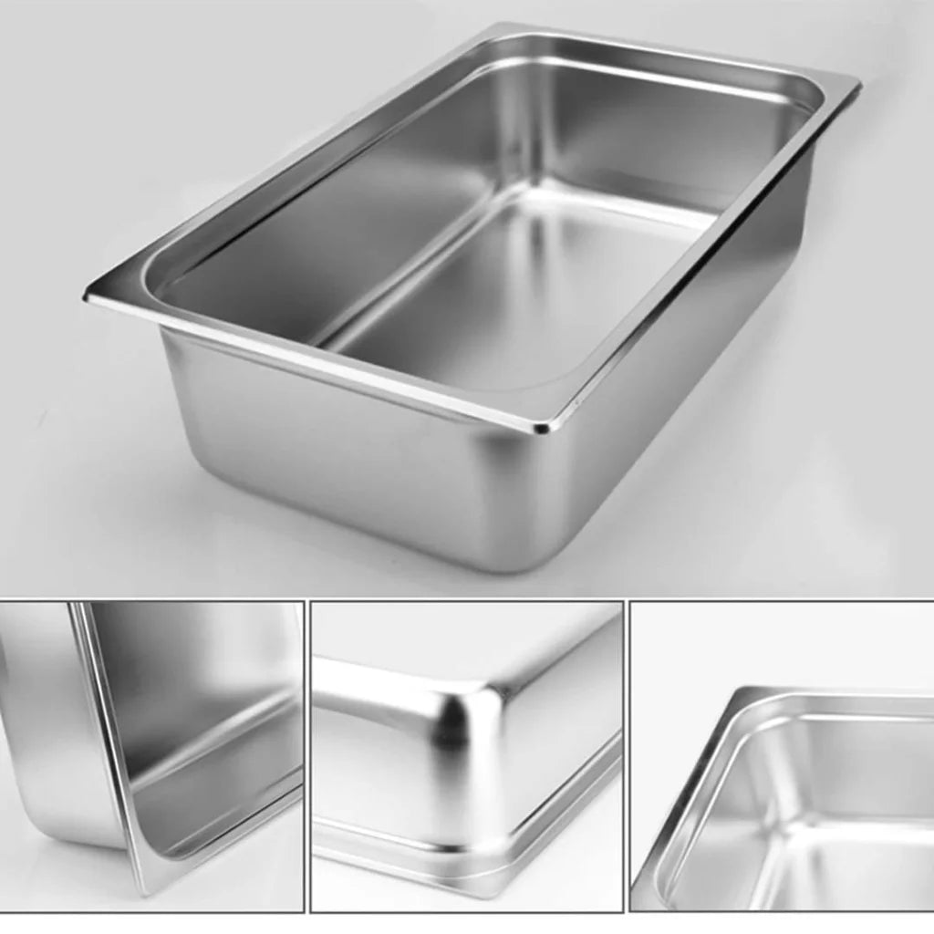 Gastronorm GN Pan Premium Set of 6 Full Size 1/1 GN 15cm Deep Stainless Steel Tray