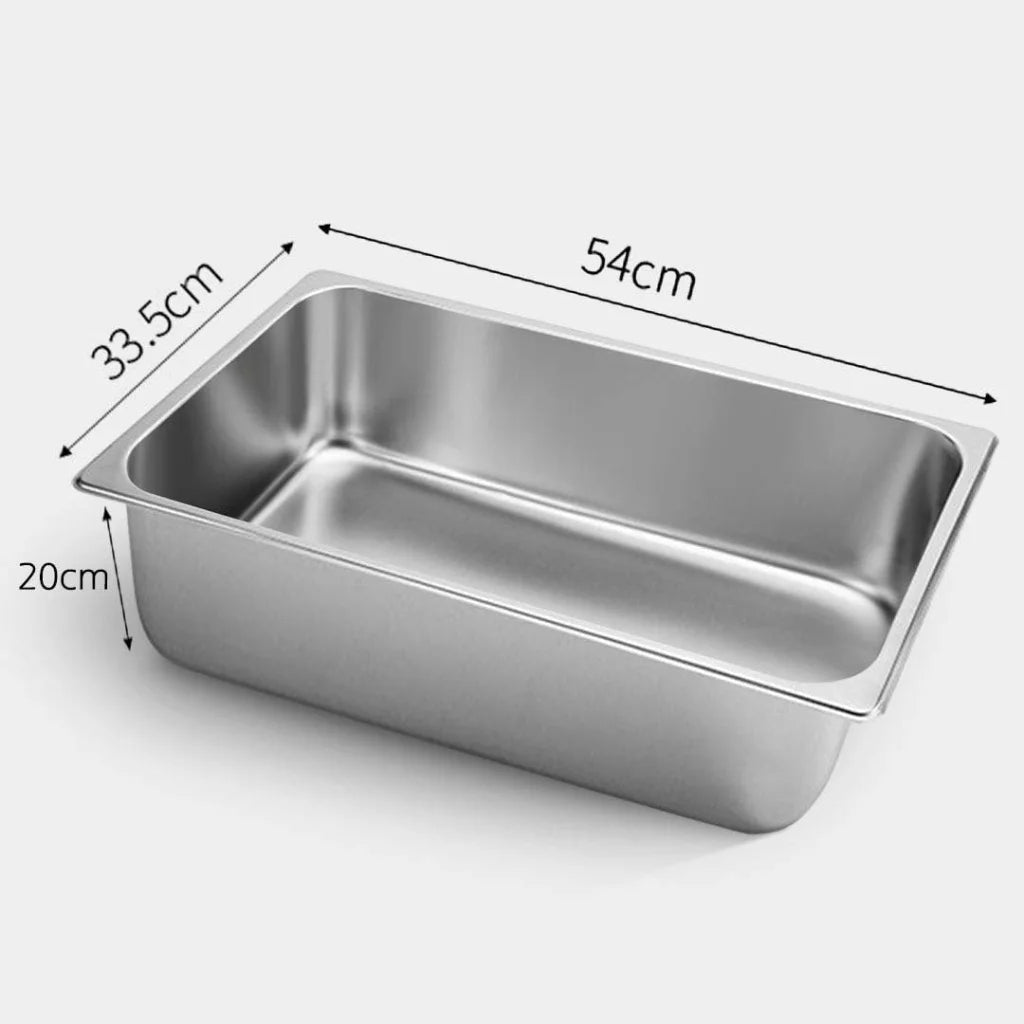 Gastronorm GN Pan Set Premium 12X Full Size 1/1 GN 20cm Deep Stainless Steel Tray