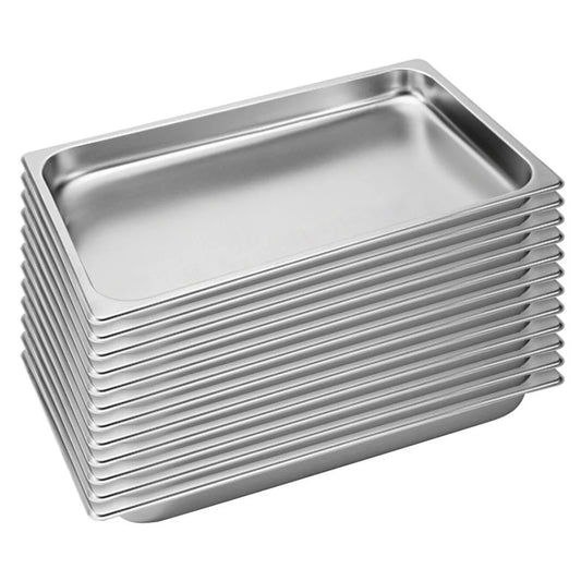 Gastronorm GN Pan Set Premium 12X Full Size 1/1 GN 4cm Deep Stainless Steel Tray