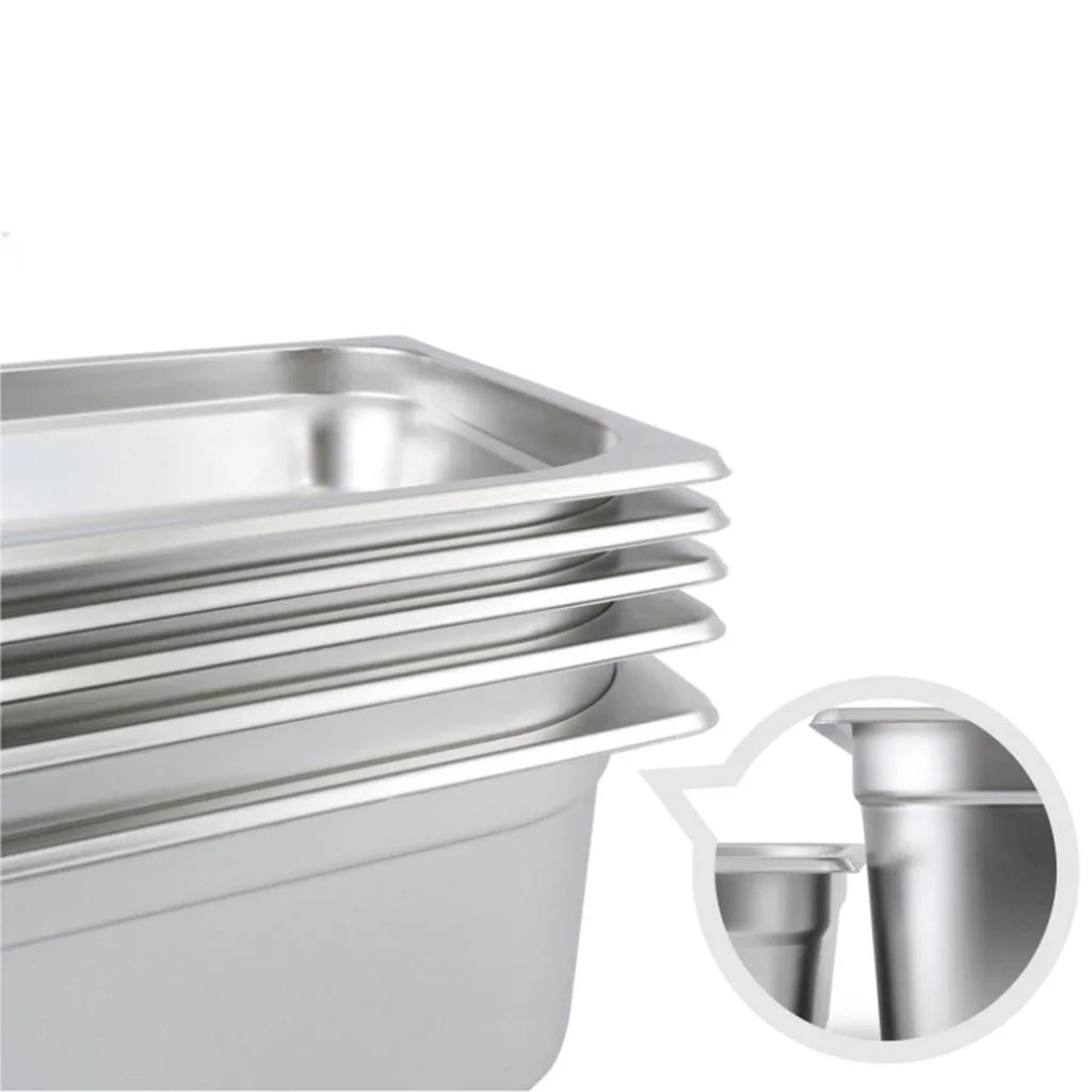 Gastronorm GN Pan Set Premium 12X Full Size 1/3 GN 20cm Deep Stainless Steel Tray with Lid