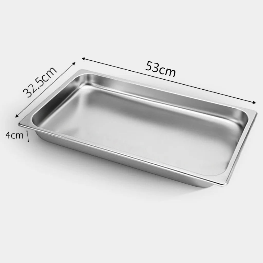 Gastronorm GN Pan Set Premium 2X Full Size 1/1 GN 4cm Deep Stainless Steel Tray