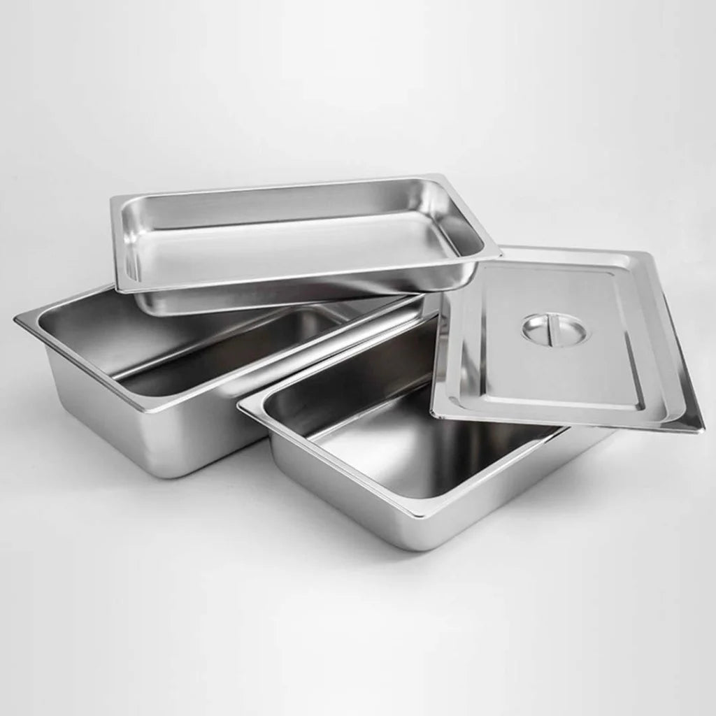 Gastronorm GN Pan Set Premium 4X Full Size 1/1 GN 2cm Deep Stainless Steel Tray
