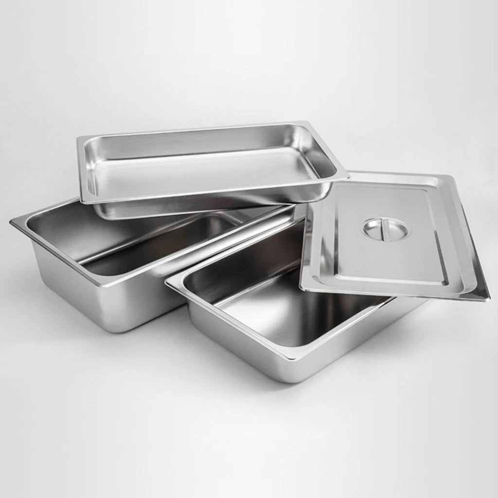 Gastronorm GN Pan Set Premium 6X Full Size 1/1 GN 4cm Deep Stainless Steel Tray