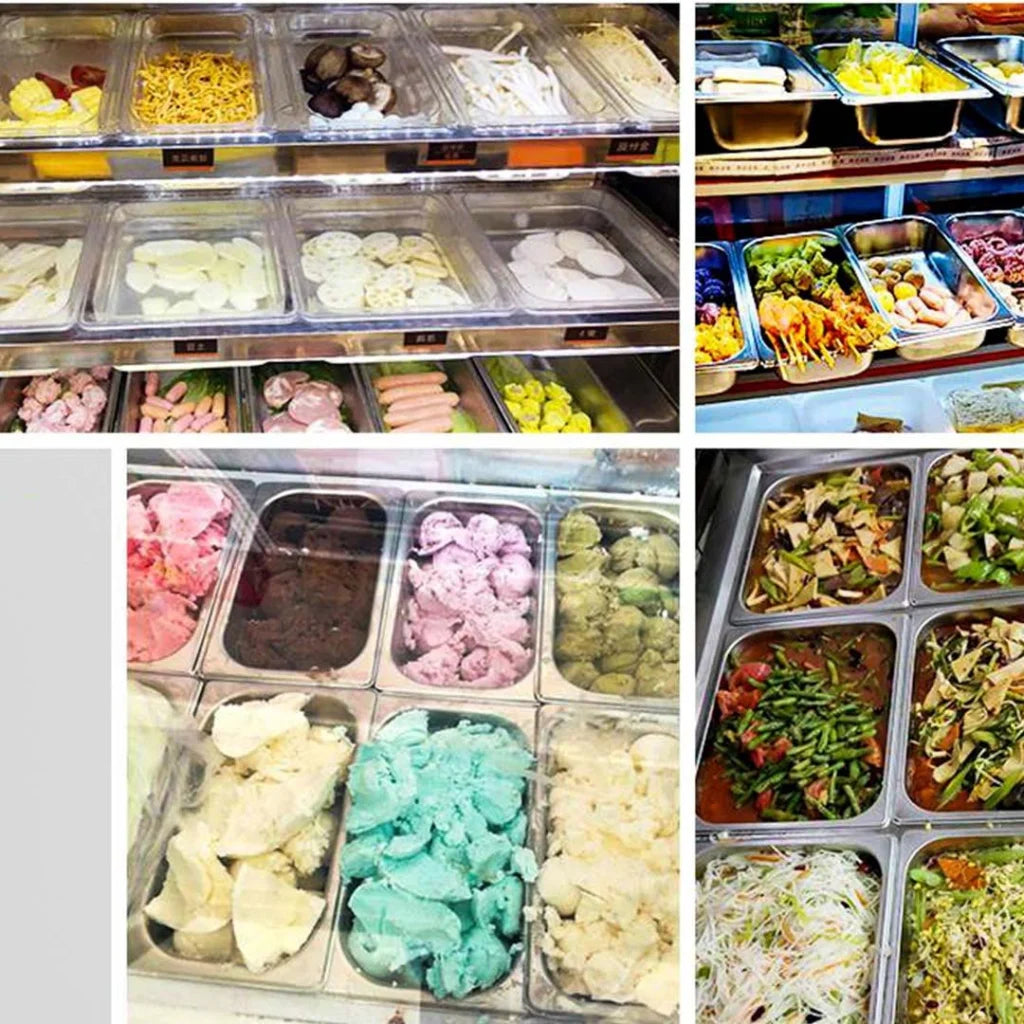 Gastronorm GN Pan Set Premium 6X Full Size 1/3 GN 6.5cm Deep Stainless Steel Tray