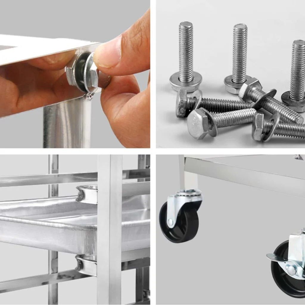 Gastronorm Trolley 15 Tier Stainless Steel Cake Bakery Trolley Suits 60*40cm Tray - Premium