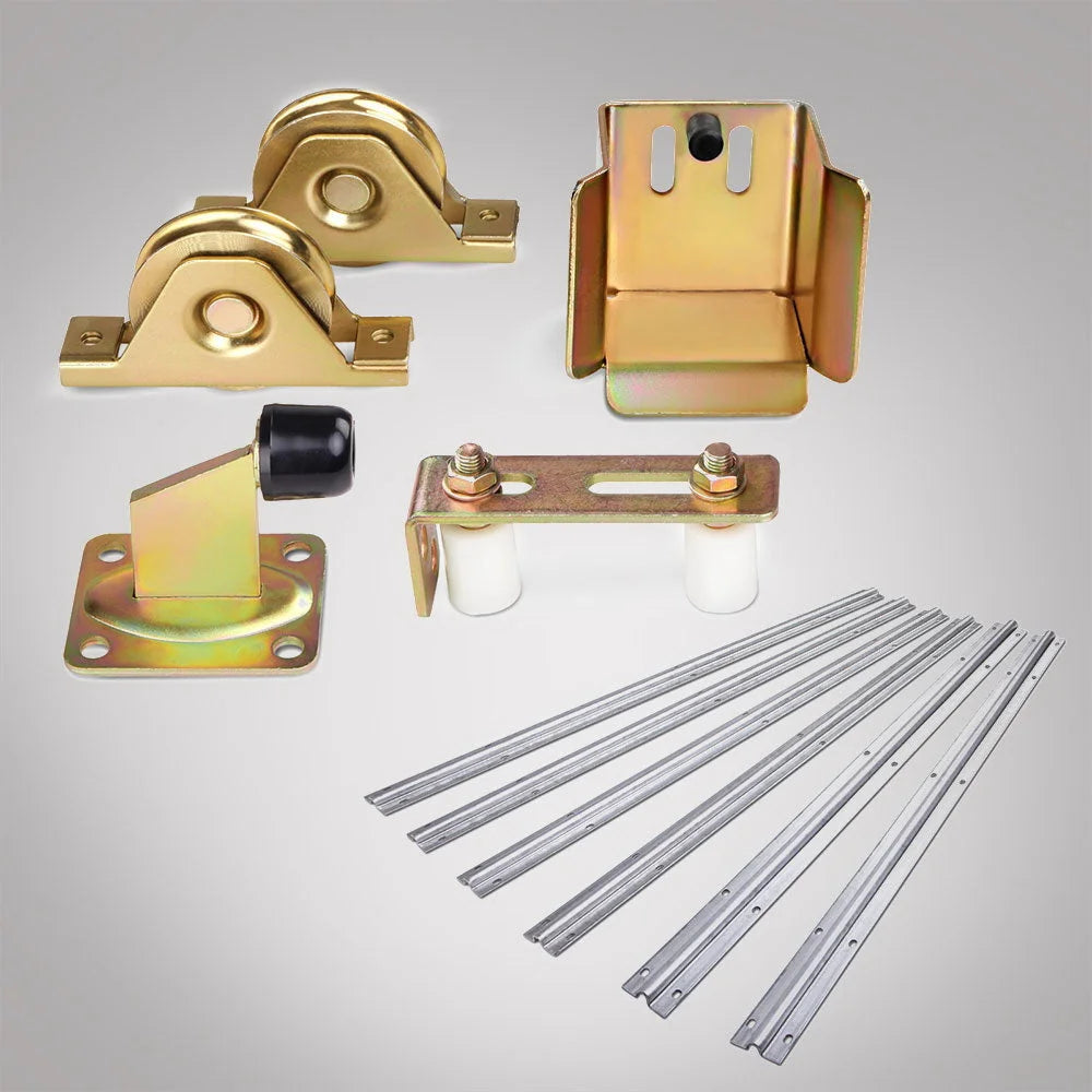 Gate opener roller with assembled base supports and lower rails