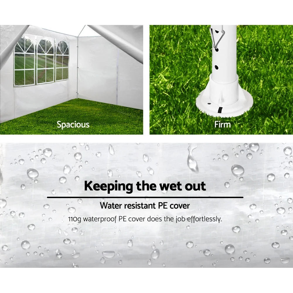 Gazebo 3x3m Marquee Wedding Party Tent Outdoor Camping Side