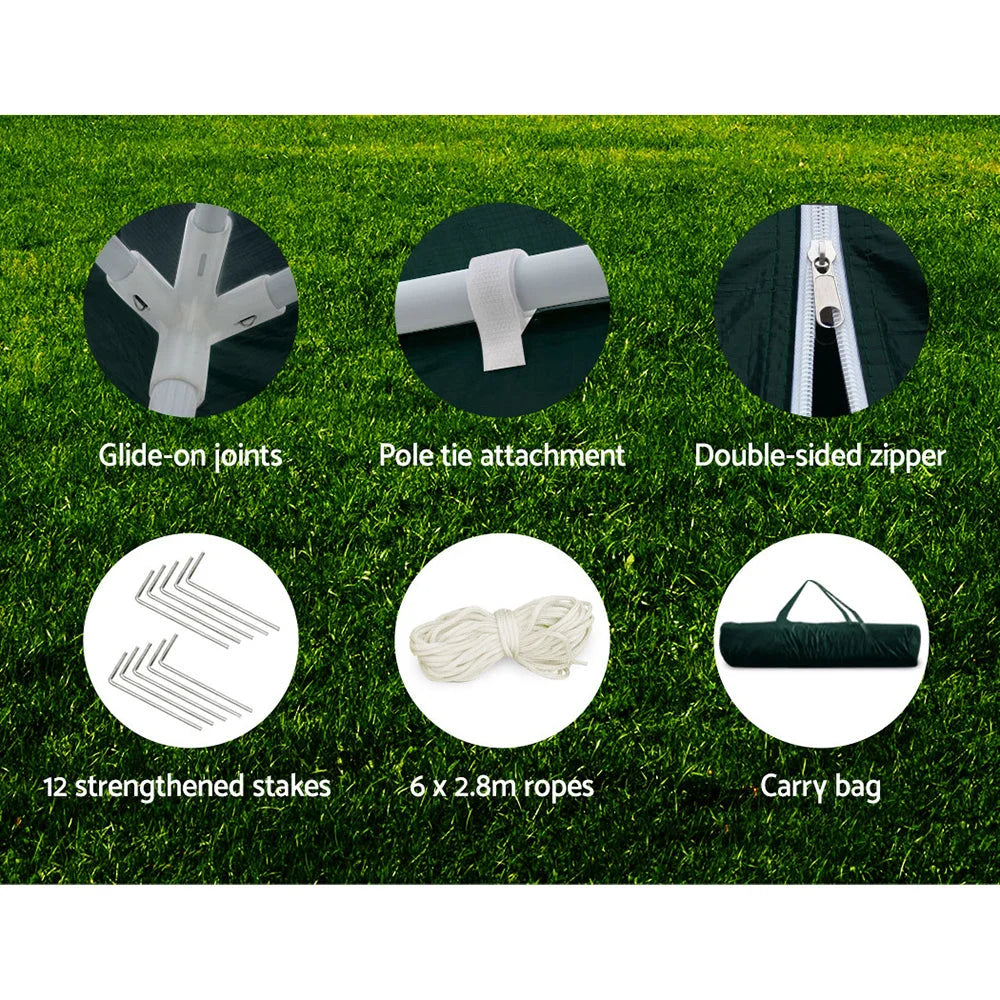 Gazebo 3x6m Marquee Wedding Party Tent Outdoor Camping Side