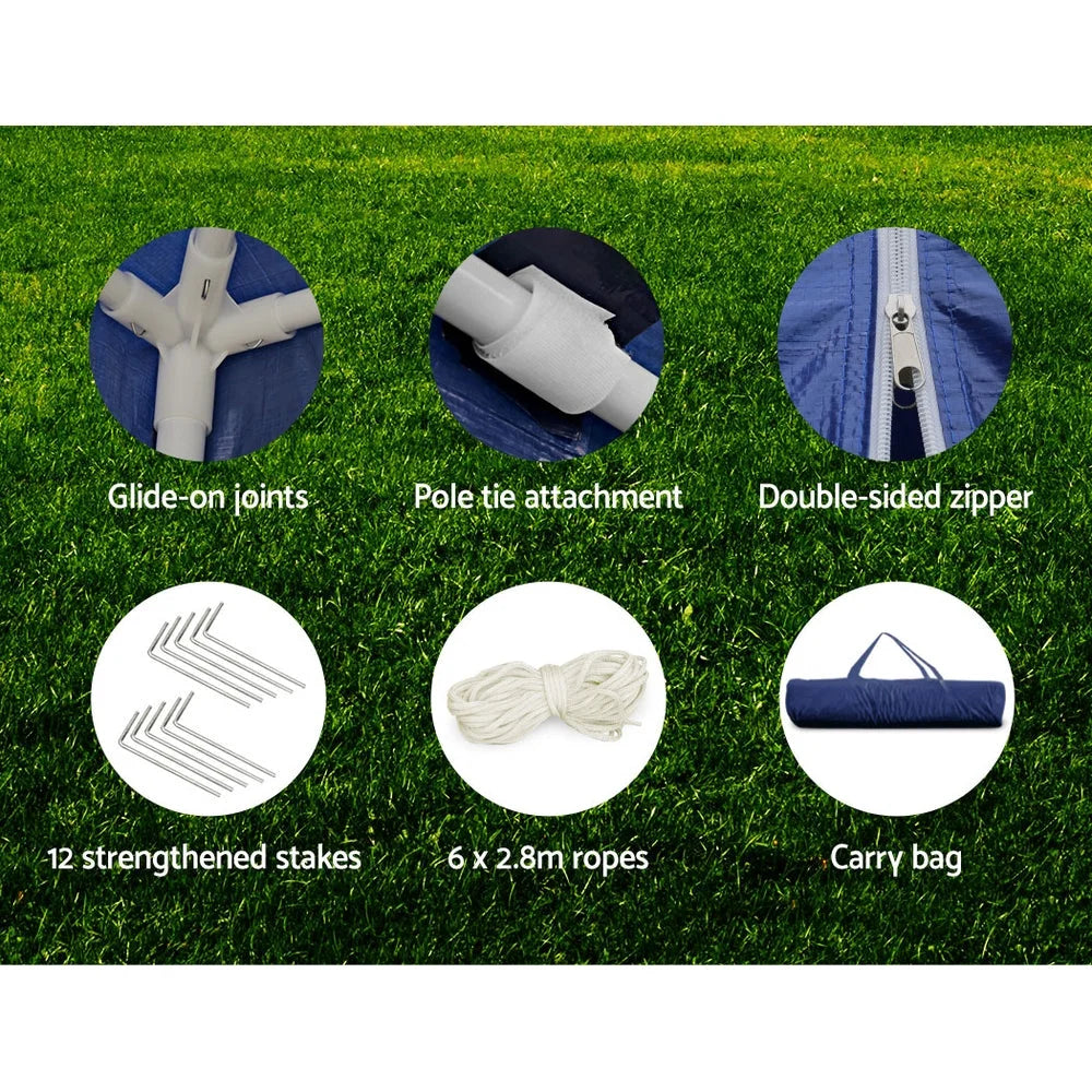 Gazebo 3x6M Marquee Wedding Party Tent Outdoor Camping Side