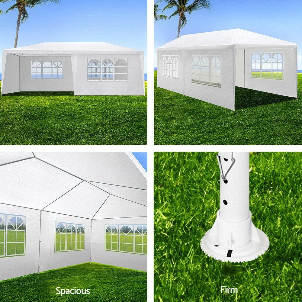 Gazebo 3x6m Marquee Wedding Party Tent Outdoor Camping Side