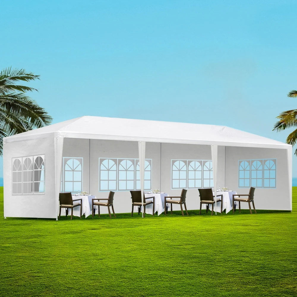 Gazebo 3x9m Marquee Wedding Party Tent Outdoor Camping Side