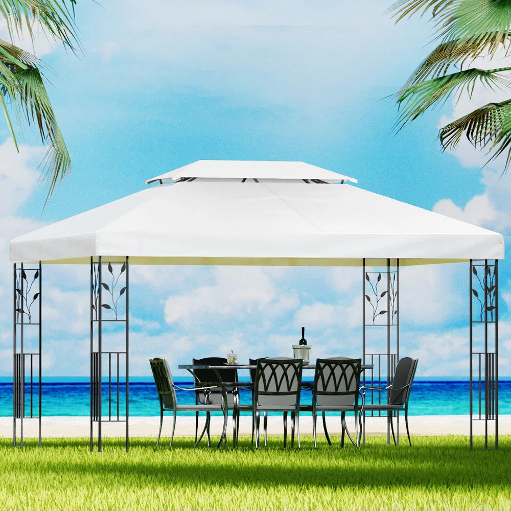 White 4x3m gazebo with marquee outdoor wedding party